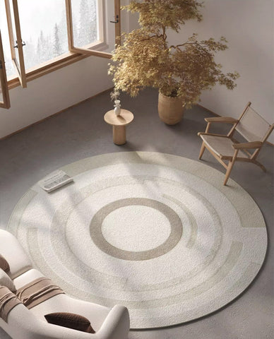 Contemporary Modern Rug Ideas for Living Room, Circular Modern Rugs for Bedroom, Abstract Contemporary Round Rugs for Dining Room-LargePaintingArt.com