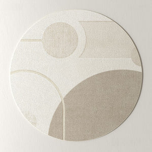 Modern Round Rugs for Dining Room, Round Rugs under Coffee Table, Contemporary Modern Rug Ideas for Living Room, Circular Modern Rugs for Bedroom-LargePaintingArt.com