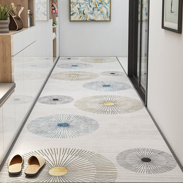 Easy Care Kitchen Runner Rugs, Modern Extra Long Hallway Runners, Stain-resistant Non Slip Entryway Runner Rug Ideas, Long Hallway Runners, Long Narrow Runner Rugs, Entrance Hallway Runners-LargePaintingArt.com