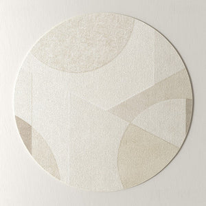 Unique Round Rugs under Coffee Table, Large Modern Round Rugs for Dining Room, Contemporary Modern Rug Ideas for Living Room, Circular Modern Rugs for Bedroom-LargePaintingArt.com