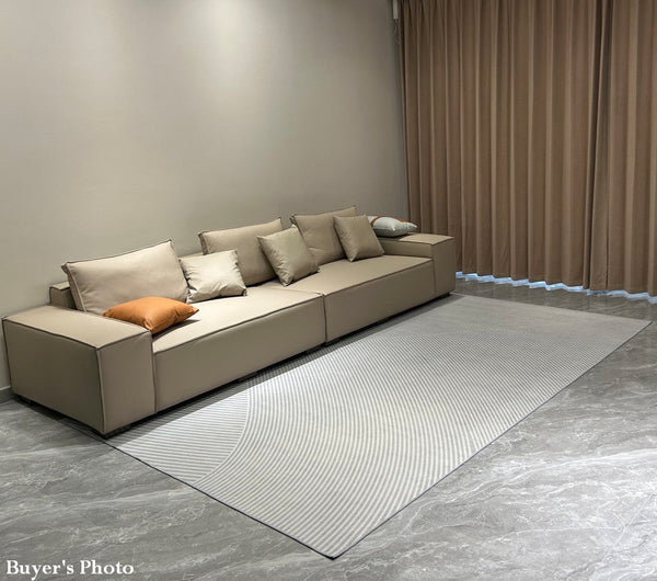 Contemporary Grey Modern Rugs for Dining Room, Extra Large Modern Rugs for Living Room, Geometric Modern Rug Placement Ideas for Bedroom-LargePaintingArt.com
