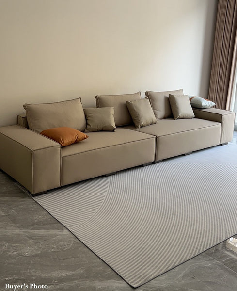 Contemporary Grey Modern Rugs for Dining Room, Extra Large Modern Rugs for Living Room, Geometric Modern Rug Placement Ideas for Bedroom-LargePaintingArt.com