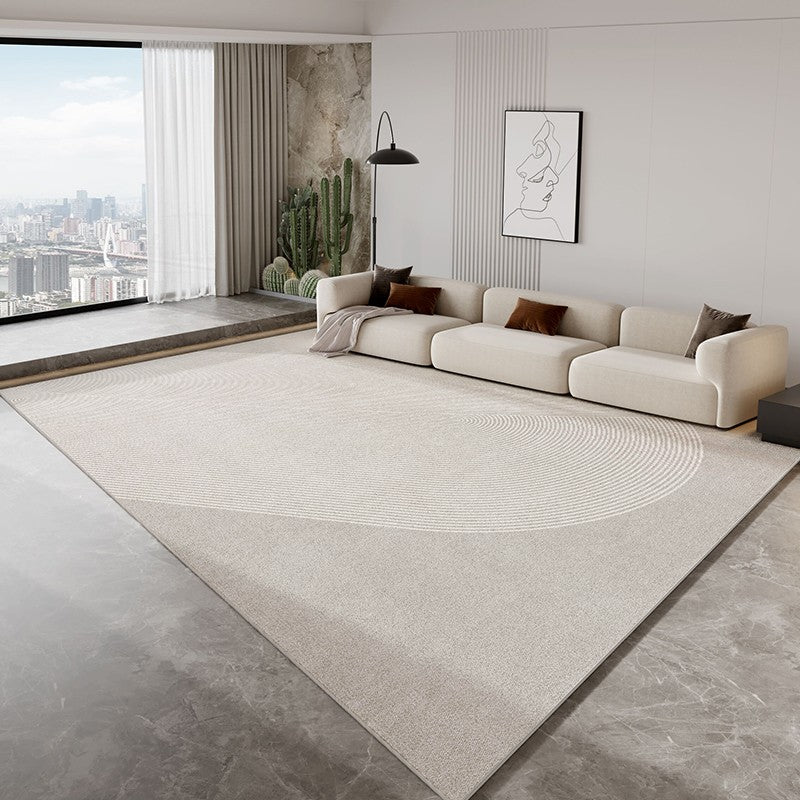Oversized Grey Modern Rugs for Living Room, Extra Large Contemporary Modern Rugs for Dining Room, Geometric Modern Rug Placement Ideas for Bedroom-LargePaintingArt.com