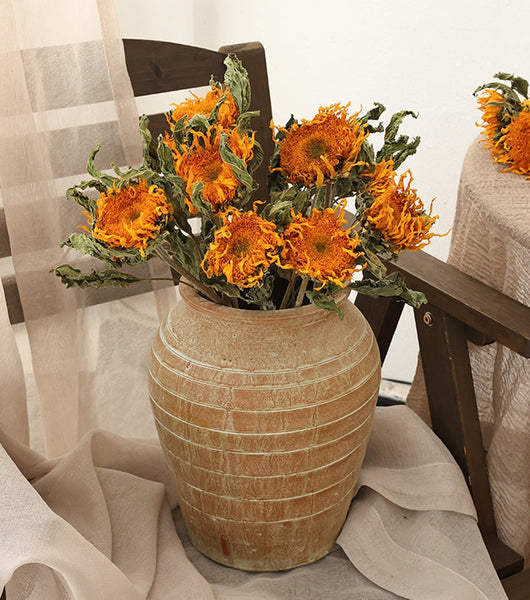 Natural Decorations, A Bunch of Sunflowers, Flower Arrangement, Handmade Artificial Flowers for Home Decor, Natural Dried Sunflower Stems-LargePaintingArt.com