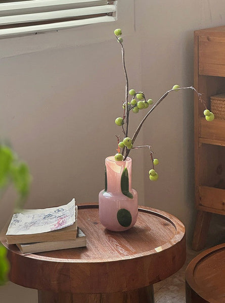 Handmade Glass Bud Vases, Flower Vases on Table, Vintage Small Glass Flower Vases, Water Holding Flower Vases-LargePaintingArt.com