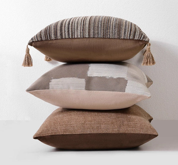 Geometric Modern Sofa Pillows, Abstract Decorative Pillows for Couch, Contemporary Throw Pillows, Modern Pillows for Bedroom, Modern Sofa Pillows-LargePaintingArt.com