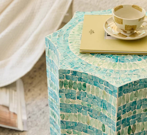 Shell Small Sofa Side Table, Contemporary Bedside Table, Bedside Small Side Table, Modern Side Table, Small End Table, Portable Casual Side Table, Creative Coffee Table, Contemporary Side Table-LargePaintingArt.com
