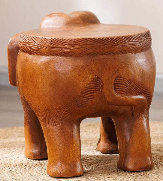 Dining Table Stool, Handmade Solid Wood low Stool, Elephant Wooden Stool, Elephant Sofa Stool, Creative Shoe-changing Stool-LargePaintingArt.com