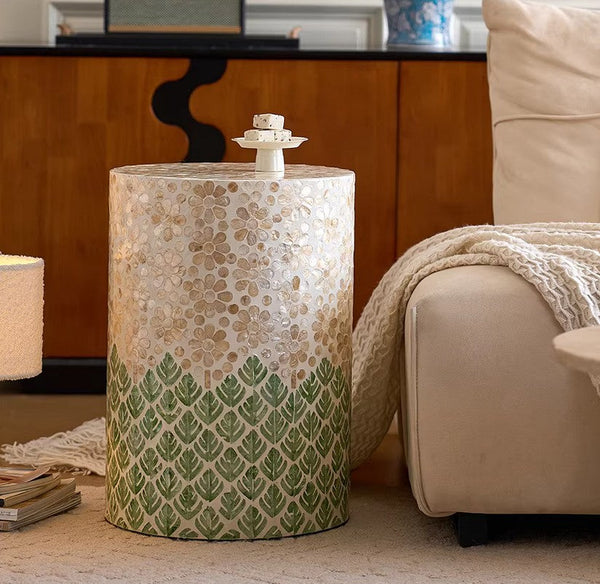 Small End Table, Portable Casual Side Table, Shell Small Sofa Side Table, Modern Side Table, Contemporary Bedside Table, Bedside Small Side Table, Creative Coffee Table, Contemporary Side Table-LargePaintingArt.com