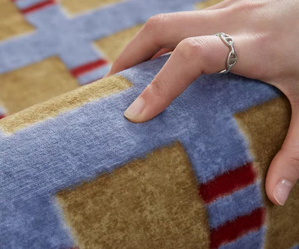 Mid Century Modern Rugs for Living Room, Vintage Area Rugs for Bedroom, Large Contemporary Area Rugs for Dining Room-LargePaintingArt.com