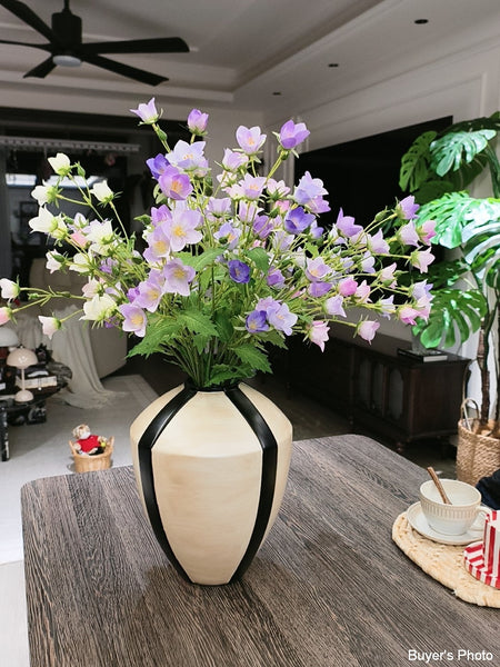 Centerpiece Ceramic Bouquet Vases, Porcelain Vases for Modern Home Decor, Large Contemporary Vases on Dining Table, Handmade Modern Flower Vase-LargePaintingArt.com