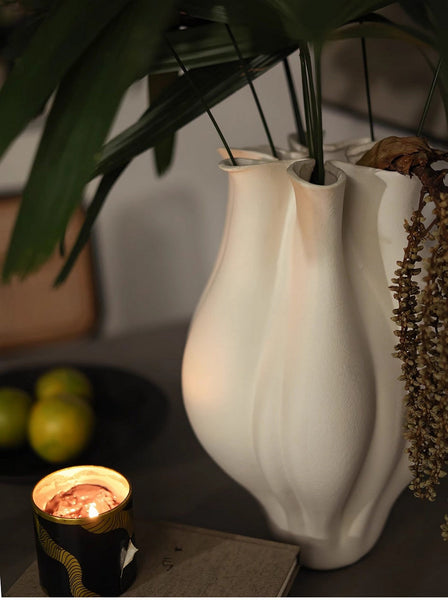 Large Porcelain Vases for Modern Home Decor, Unique Handmade Modern Flower Vase, Centerpiece Ceramic Bouquet Vases, Contemporary Vases on Dining Table-LargePaintingArt.com