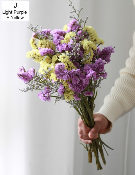 A Bunch Dried Myosotis Flowers with Limoniums, Dried Flowers, Flower Bunches, Dried Floral-LargePaintingArt.com
