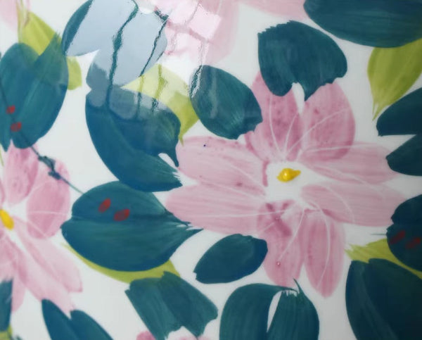 Unique Handmade Modern Flower Vase, Large Porcelain Vases for Modern Home Decor, Centerpiece Ceramic Bouquet Vases, Contemporary Vases on Dining Table-LargePaintingArt.com