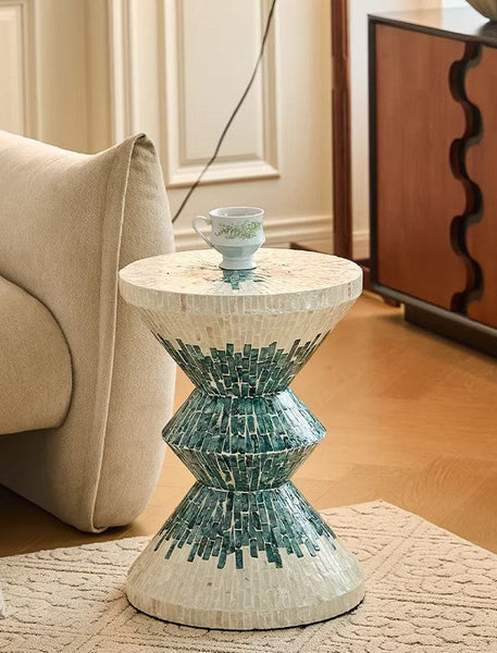 Modern Side Table, Shell Small Sofa Side Table, Contemporary Bedside Table, Bedside Small Side Table, Small End Table, Portable Casual Side Table, Creative Coffee Table, Contemporary Side Table-LargePaintingArt.com