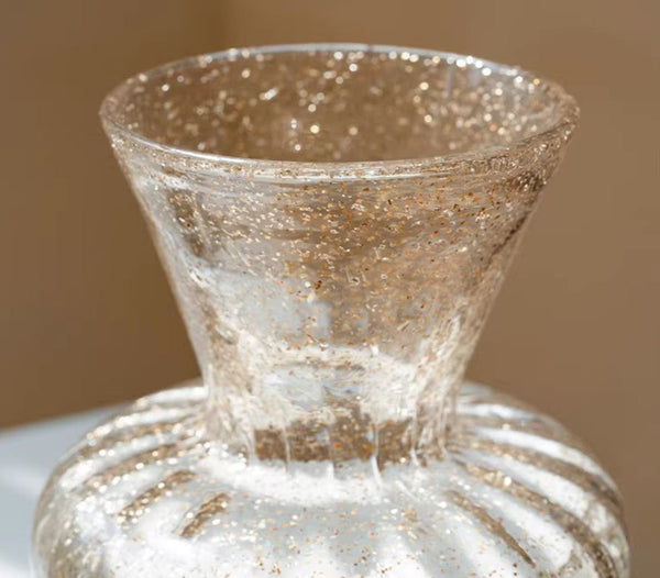 Contemporary Glass Vases, Mid Century Vases for Flowers, Handmade Modern Vases for Living Room, Unique Decorative Glass Vase, Centerpiece Vases on Table-LargePaintingArt.com
