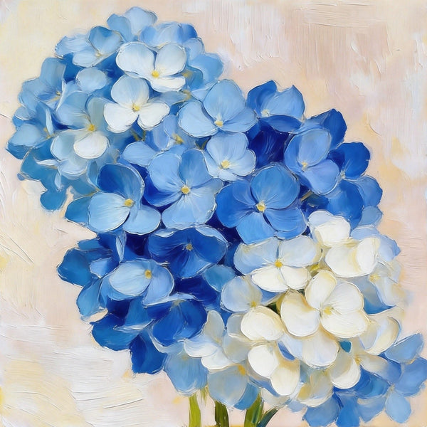 Hydrangeas in Full Bloom, Still Life Painting, Small Canvas Wall Art, Hand Painted Canvas Art, Original Flower Paintings, Buy Small Paintings Online-LargePaintingArt.com