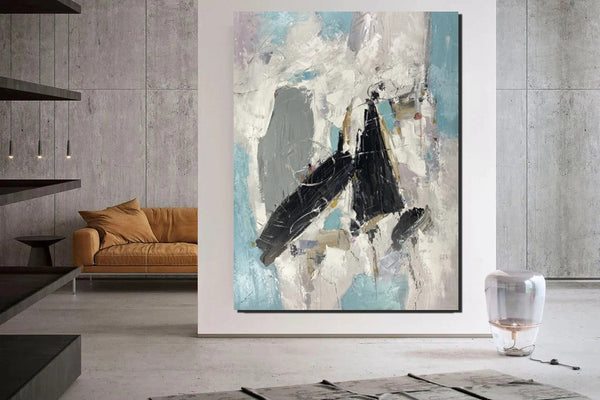 Living Room Wall Painting, Contemporary Wall Painting, Modern Artwork, Large Canvas Painting, Acrylic Painting for Dining Room-LargePaintingArt.com