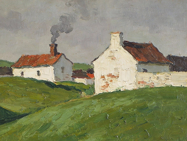 Scenery of the French Countryside, Impasto Paintings, Small Landscape Paintings, Original Small Paintings on Canvas, Simple Oil Paintings, Small Paintings on Canvas, Hand Painted Canvas Art-LargePaintingArt.com