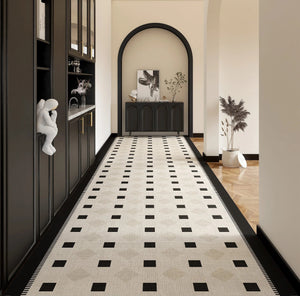 Extra Long Narrow Runner Rugs, Long Hallway Runners, Geometric Modern Long Hallway Runners, 20 Feet Non Slip Entryway Runner Rug Ideas-LargePaintingArt.com