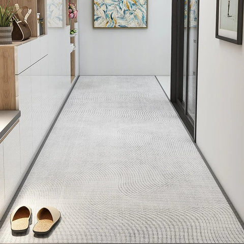 Non Slip Entryway Runner Rug Ideas, Long Hallway Runners, Geometric Modern Long Hallway Runners, Contepmorary Runner Rugs, Extra Long Narrow Runner Rugs-LargePaintingArt.com