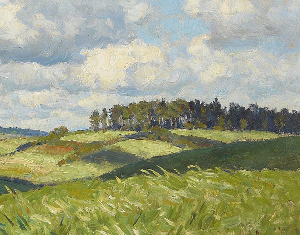 French Countryside under a Vast Sky, Small Landscape Paintings, Small Oil Paintings on Canvas, Small Paintings on Canvas, Hand Painted Canvas Artï¼?Original Oil Paintings-LargePaintingArt.com