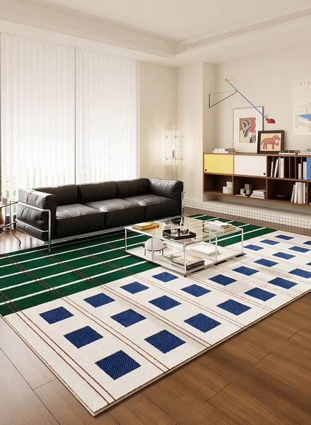 Geometric Modern Rugs under Dining Room Table, Abstract Modern Rugs for Living Room, Contemporary Modern Rugs for Bedroom