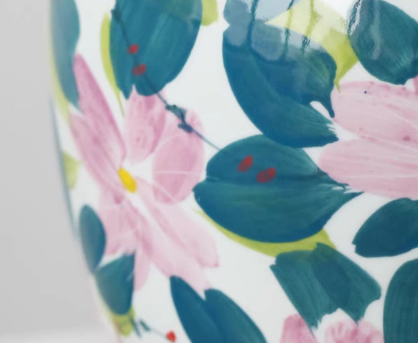 Unique Handmade Modern Flower Vase, Large Porcelain Vases for Modern Home Decor, Centerpiece Ceramic Bouquet Vases, Contemporary Vases on Dining Table-LargePaintingArt.com