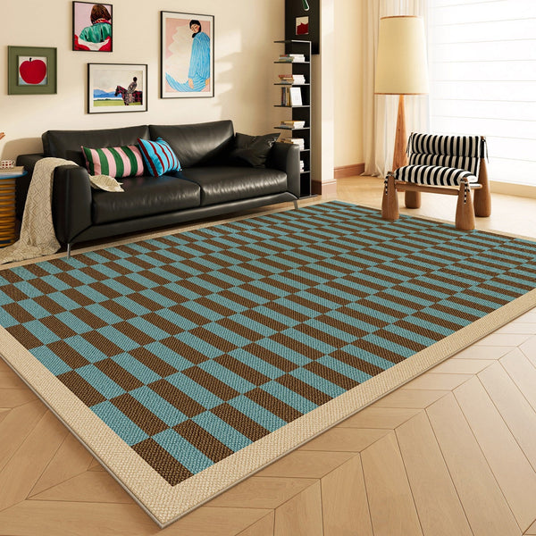 Modern Living Room Rug Ideas, Mid Century Modern Rugs, Colorful Modern Rugs for Dining Room, Geometric Contemporary Area Rugs-LargePaintingArt.com