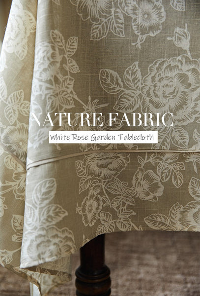 French Flower Pattern Tablecloth for Round Table, Vintage Rectangle Tablecloth for Dining Room Table, Rustic Farmhouse Table Cover for Kitchen-LargePaintingArt.com