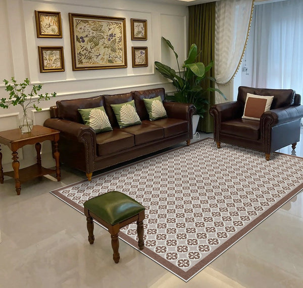 Mid Century Contemporary Modern Rugs for Living Room, Modern Rug Placement Ideas for Dining Room, Large Modern Rugs for Bedroom-LargePaintingArt.com