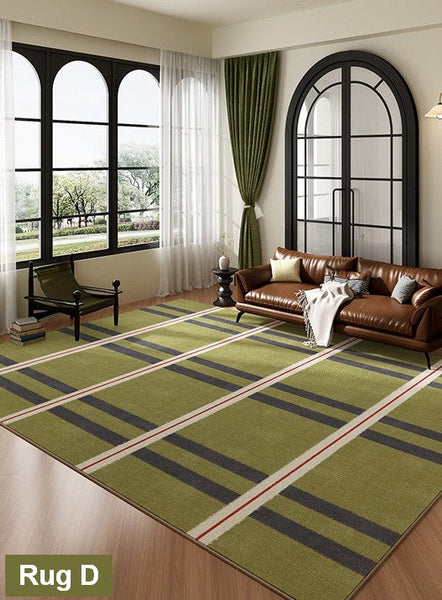 Unique Modern Rugs for Bedroom, Mid Century Modern Rugs, Colorful Geometric Rugs for Dining Room, Colorful Absract Rugs for Living Room-LargePaintingArt.com