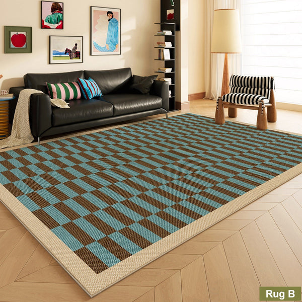 Modern Living Room Rug Ideas, Mid Century Modern Rugs, Colorful Modern Rugs for Dining Room, Geometric Contemporary Area Rugs-LargePaintingArt.com