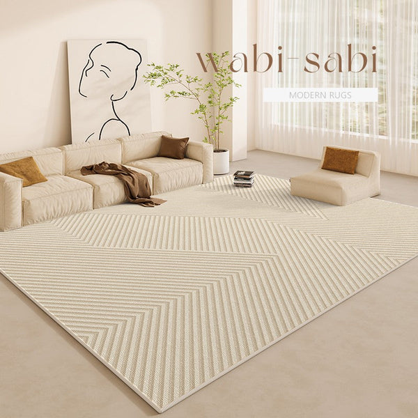 Modern Rugs under Dining Room Table, Abstract Modern Rugs for Living Room, Modern Geometric Carpets for Sale, Contemporary Modern Rugs Next to Bed-LargePaintingArt.com