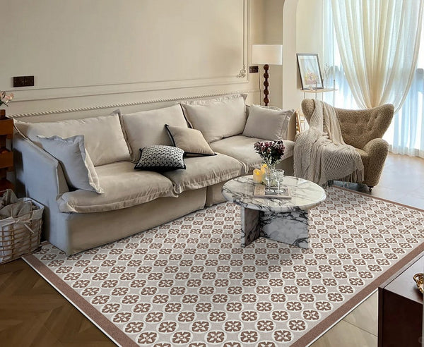 Mid Century Contemporary Modern Rugs for Living Room, Modern Rug Placement Ideas for Dining Room, Large Modern Rugs for Bedroom-LargePaintingArt.com