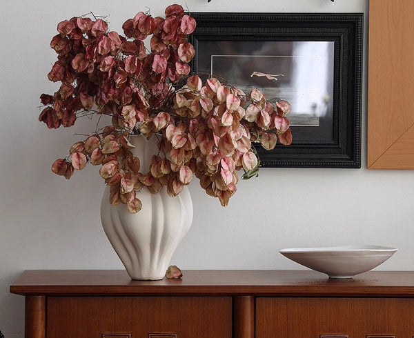 Large Porcelain Vases for Modern Home Decor, Unique Handmade Modern Flower Vase, Centerpiece Ceramic Bouquet Vases, Contemporary Vases on Dining Table-LargePaintingArt.com