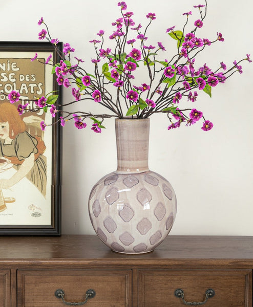 Porcelain Flower Vases, Flower Vases on Table, Contemporary Vases for Modern Home Decor, Ceramic Bouquet Vases, Dining Table Centerpiece-LargePaintingArt.com
