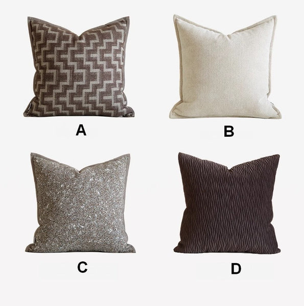 Mid Century Decorative Pillows for Couch, Geometric Modern Sofa Pillows, Contemporary Throw Pillows, Modern Pillows for Bedroom, Modern Sofa Pillows-LargePaintingArt.com