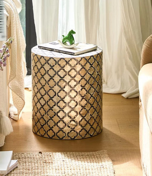 Modern Side Table, Small End Table, Portable Casual Side Table, Shell Small Sofa Side Table, Contemporary Bedside Table, Bedside Small Side Table, Creative Coffee Table, Contemporary Side Table-LargePaintingArt.com