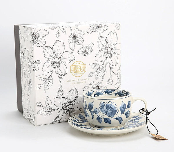 Traditional Tea Cup Set, Porcelain Tea Cups, Floral Tea Cup Set, Classic British Tea Cups, Elegant Tea Cup With Saucer, Ceramic Tea Cup with Saucer, Tea Cup Set, Vintage Tea Cup Set, Modern Ceramic Cups-LargePaintingArt.com