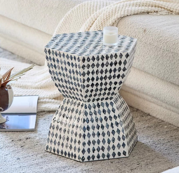 Contemporary Bedside Table, Small End Table, Modern Side Table, Bedside Small Side Table, Shell Small Sofa Side Table, Portable Casual Side Table, Creative Coffee Table, Contemporary Side Table-LargePaintingArt.com
