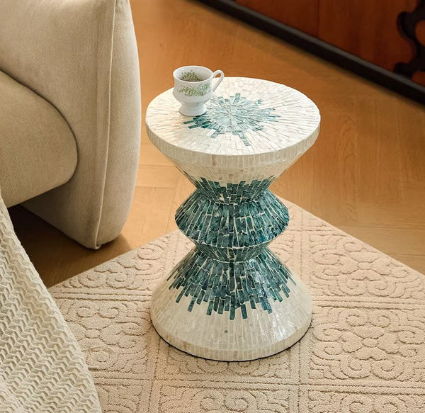 Modern Side Table, Shell Small Sofa Side Table, Contemporary Bedside Table, Bedside Small Side Table, Small End Table, Portable Casual Side Table, Creative Coffee Table, Contemporary Side Table-LargePaintingArt.com