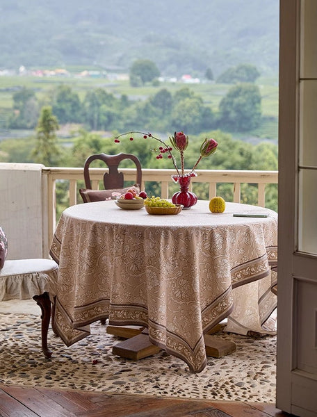 Farmhouse Table Cloth, Extra Large Rectangular Table Covers for Kitchen, Dining Room Flower Table Cloths, Square Tablecloth for Round Table-LargePaintingArt.com