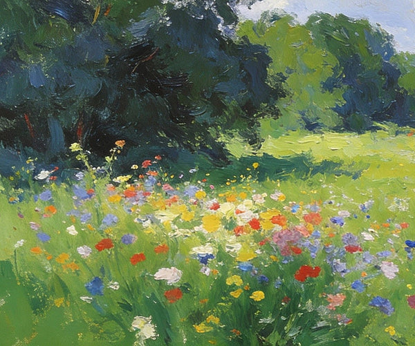 Hand Painted Canvas Art, A Cottage in the Woods, Original Wall Art Paintings, Original Artwork Small Paintings, Small Landscape Paintings, On Canvas Small Paintings-LargePaintingArt.com