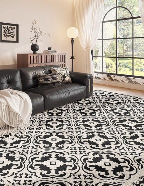 Large Modern Rugs for Living Room, Modern Rugs under Dining Room Table, Modern Carpets for Bedroom, French Style Modern Rugs Next to Bed-LargePaintingArt.com
