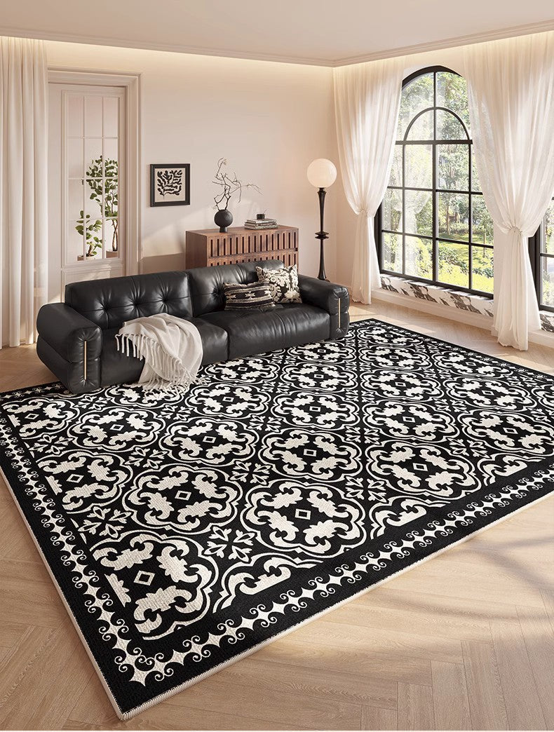 Modern Rugs under Dining Room Table, Modern Carpets for Bedroom, Large Modern Rugs for Living Room, French Style Modern Rugs Next to Bed-LargePaintingArt.com