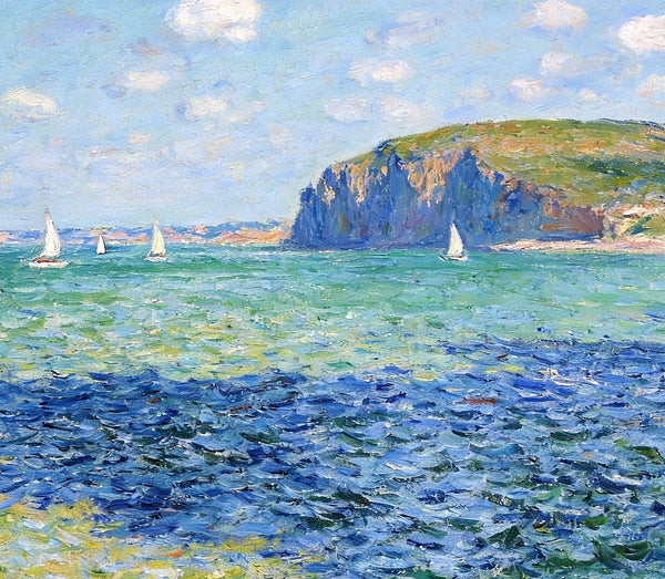 Hand Painted Canvas Art, A Bay Caressed by the Breeze, Landscape Wall Art Paintings, Original Oil Paintings, Small Landscape Paintings, On Canvas Small Paintings-LargePaintingArt.com