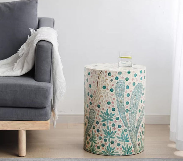 Unique Small End Table, Portable Casual Side Table, Creative Coffee Table, Contemporary Small Sofa Side Table, Shell Small Side Table-LargePaintingArt.com