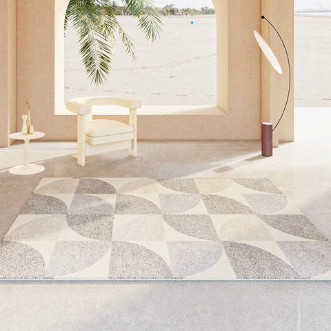 Modern Rugs in Dining Room, Contemporary Carpet for Study Room, Abstract Geometric Modern Rugs, Large Modern Area Rugs in Living Room-LargePaintingArt.com