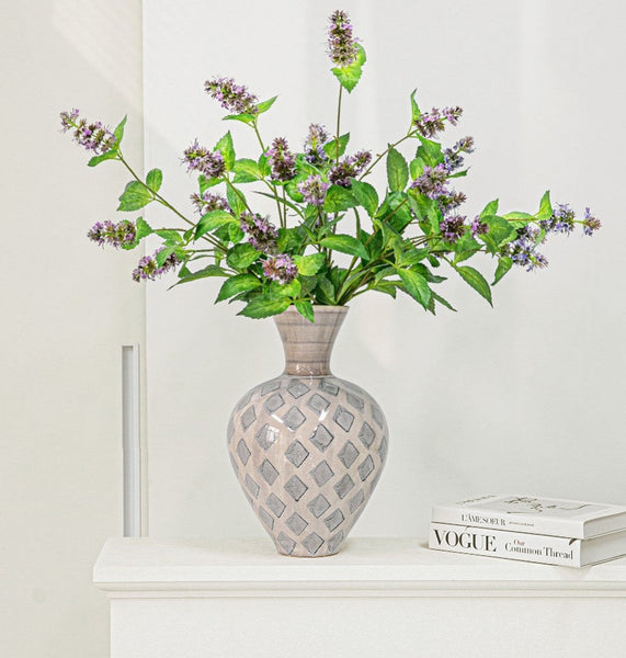 Porcelain Flower Vases, Flower Vases on Table, Contemporary Vases for Modern Home Decor, Ceramic Bouquet Vases, Dining Table Centerpiece-LargePaintingArt.com